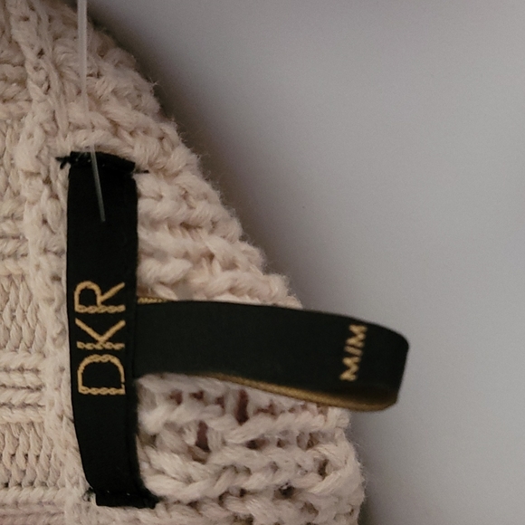 DKR Tan Neutral Cotton Fisherman Sweater M - Picture 4 of 6